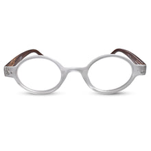 Retro Small Round Reading Glasses | Wooden Frame Texture R-415