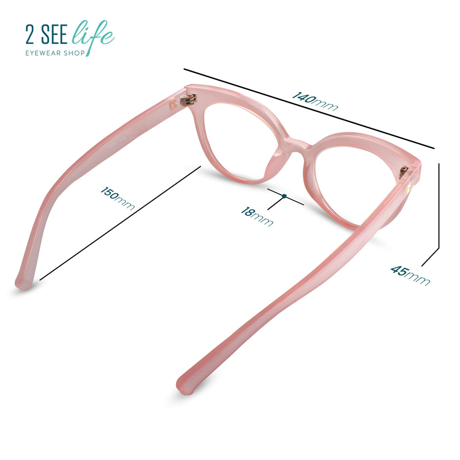 1339 Emma Cateye Reading Glasses 2.25 Clear Pink Readers NWT Amazon.com: AEZUNI Oversized Reading Glasses Women Large  main image 3