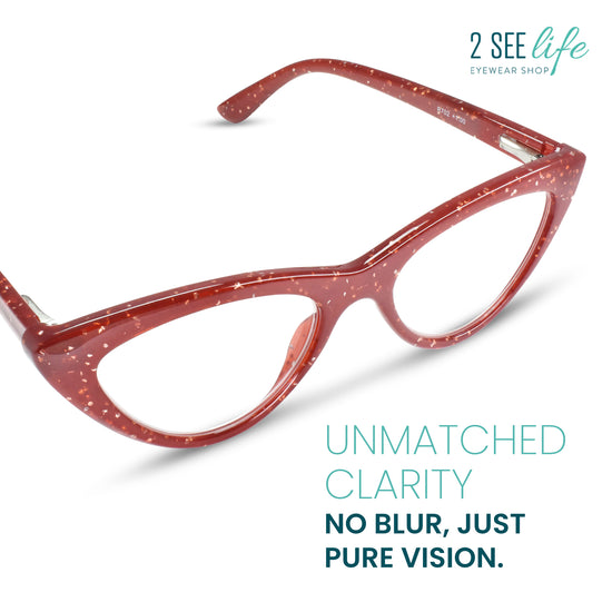Crystal Sparkle Cat Eye Reading Glasses for Women | R-702