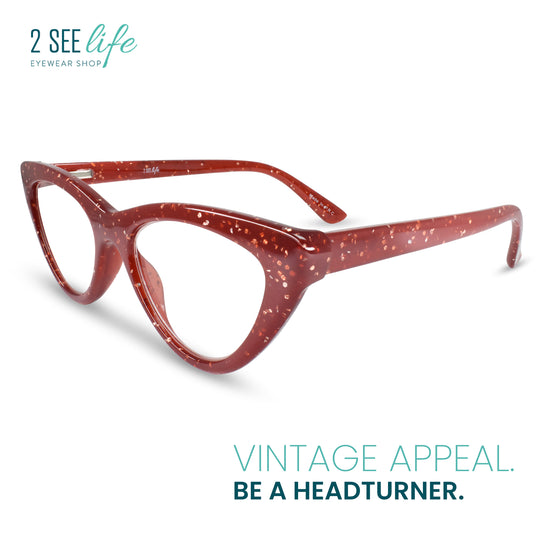 Crystal Sparkle Cat Eye Reading Glasses for Women | R-702