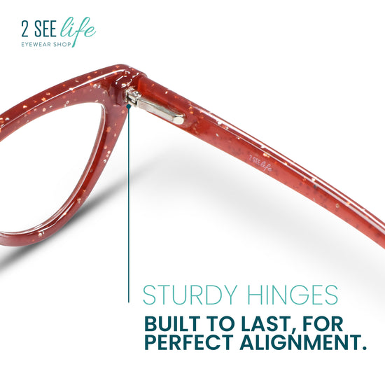 Crystal Sparkle Cat Eye Reading Glasses for Women | R-702