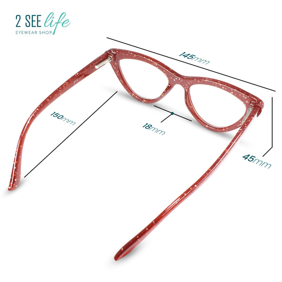 Crystal Sparkle Cat Eye Reading Glasses for Women | R-702