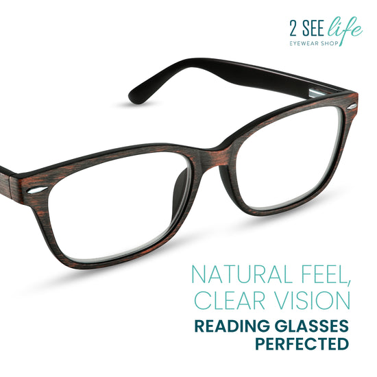 Wood-Look Reading Glasses for Men | R-784