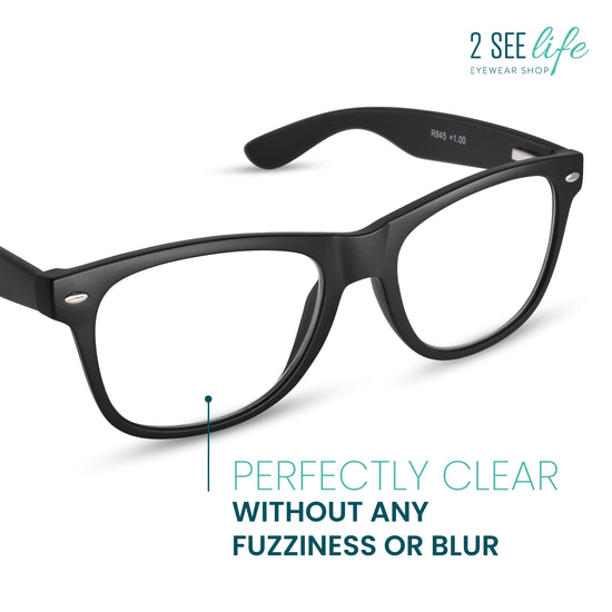 Large Retro Blue Light Reading Glasses for Men | R-845
