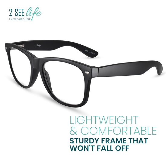 Large Retro Blue Light Reading Glasses for Men | R-845