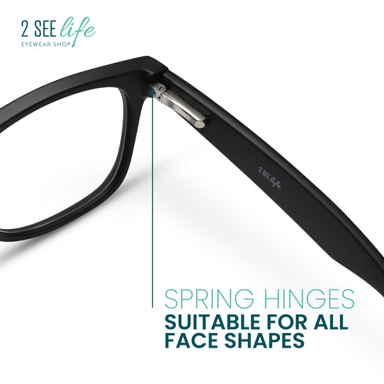 Large Retro Blue Light Reading Glasses for Men | R-845