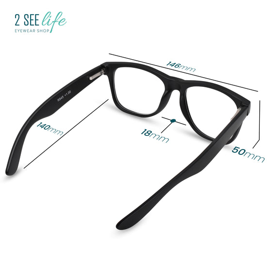 Large Retro Blue Light Reading Glasses for Men | R-845