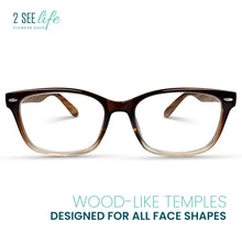 Wood Look Retro Reading Glasses for Men | R-907