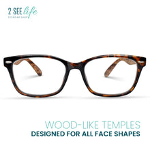 Wood-Look Retro Reading Glasses for Men | R-907