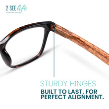 Wood-Look Retro Reading Glasses for Men | R-907