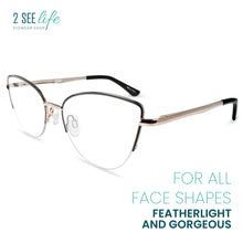 Metal Cat Eye Reading Glasses for Women | R-914