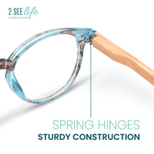 Round Shape Bamboo Frame Reading Glasses R-923