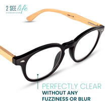 Black Round Bamboo Frame Readers