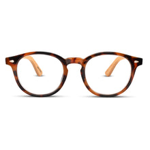 Round Bamboo Frame Reading Glasses in Tortoise