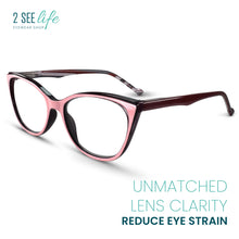 Vivid Cat-Cye Reading Glasses for Women R-934