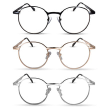 3-Pack Metal Wire Rim Round Reading Glasses for Men & Women | M-638