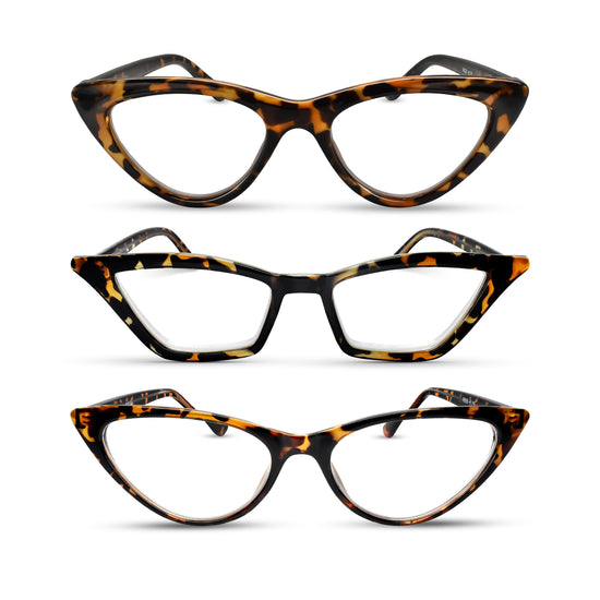 3-Pack Cat Eye Reading Glasses for Women | MS-620/703/806