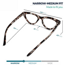 2SeeLife R-620 cat eye reading glasses for women, Clear Tortoise