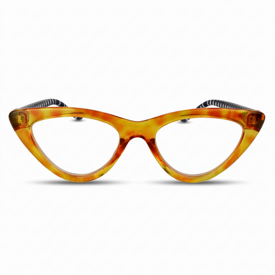 2SeeLife R-620 cat eye reading glasses for women, Honey