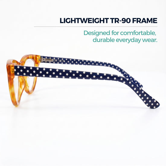 2SeeLife R-620 cat eye reading glasses for women, Honey