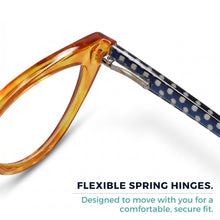 2SeeLife R-620 cat eye reading glasses for women, Honey
