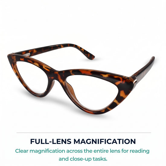 2SeeLife R-620 cat eye reading glasses for women, Tortoise