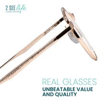 Wire Rim Reading Glasses Round Metal Frame | R-638