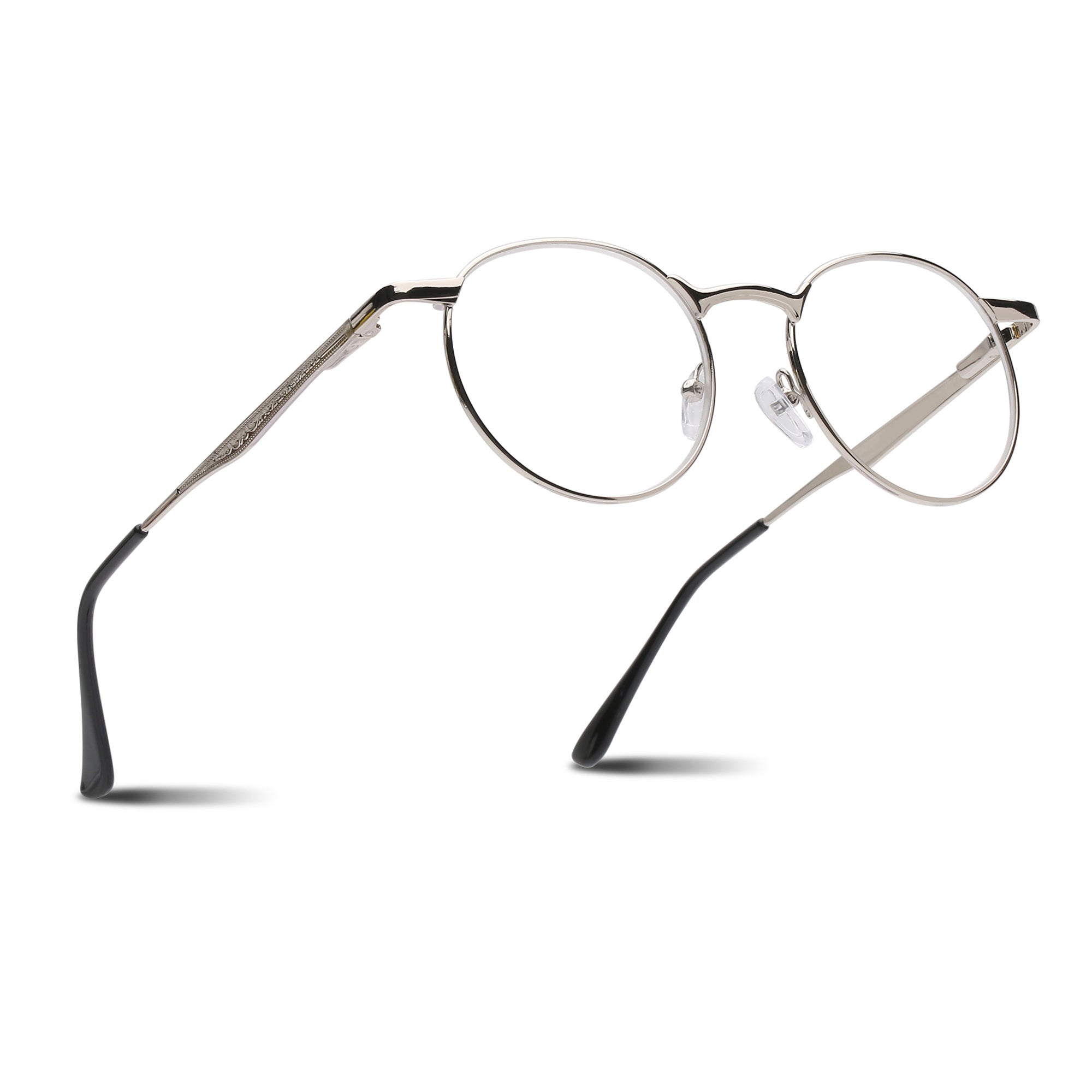 Wire rim reading glasses metal thin rimmed round frame 