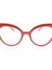 Oversized Cat Eye Reading Glasses for Women | R-694 Red & Dark Purple