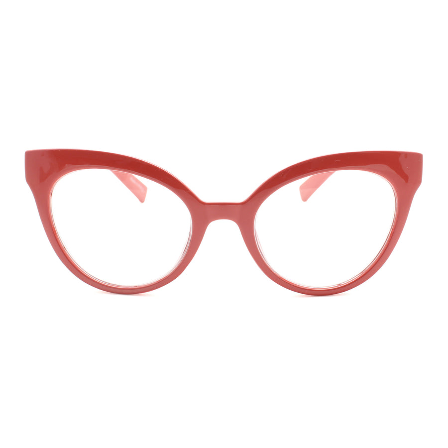 thumbnail image 2 of Trendy Cat Eye Reading Glasses For Women - Red/Mauve/Purple Frame, Magnification +1.00 To +3.50 2 of 9