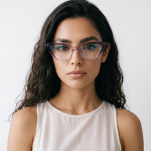 Clear purple cat eye reading glasses for women – product photo 2 | R-703