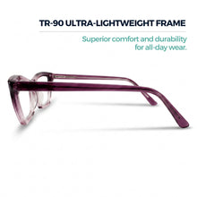 Clear purple cat eye reading glasses for women – product photo 6 | R-703