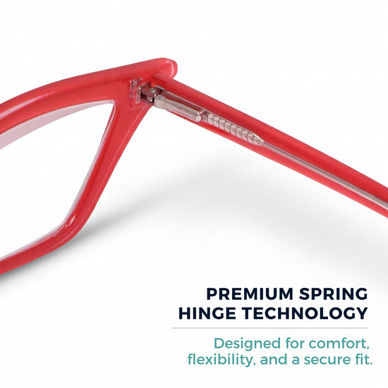 Red cat eye reading glasses for women – product photo 7 | R-703