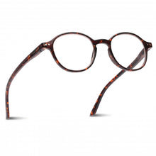 Premium retro round reading glasses for men & women in tortoise – front view | R-726