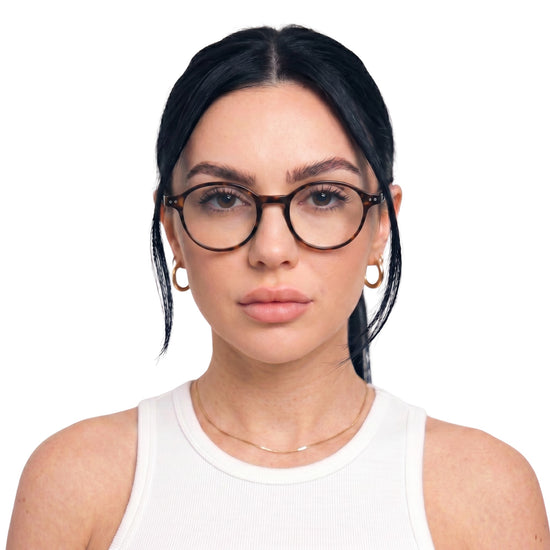 Tortoise round reading glasses for men and women – product photo 3 | R-726