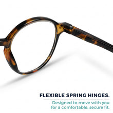 Tortoise round reading glasses for men and women – product photo 7 | R-726