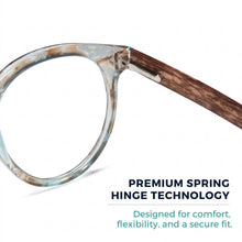 Large Round Blue Light Reading Glasses for Men & Women | R-729P
