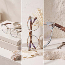 Large Round Blue Light Reading Glasses for Men & Women | R-729P