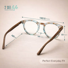 Premium TR-90 Large Round Anti Blue-Light Reading Glasses Men & Women | R-729P