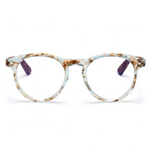 Aqua large round blue light reading glasses for men and women – product photo 1 | R-729P