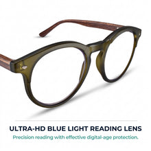 Large Round Blue Light Reading Glasses for Men & Women | R-729P
