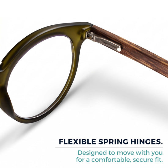 Large Round Blue Light Reading Glasses for Men & Women | R-729P