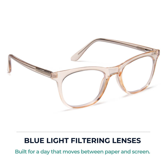 Clear Frame Blue Light Reading Glasses for Men & Women | R-771P