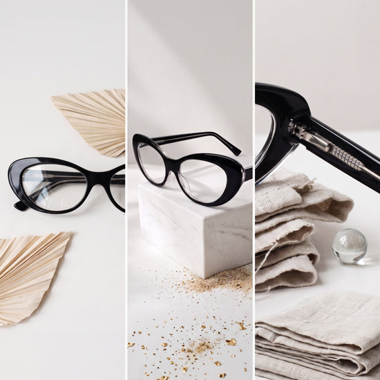 Black retro oval cat eye reading glasses for women – product photo 8 | R-803