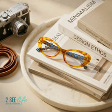 Retro Oval Cat Eye Reading Glasses for Women | R-803