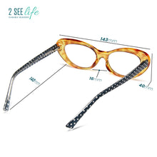Retro Oval Cat Eye Reading Glasses for Women | R-803