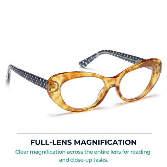 Honey retro oval cat eye reading glasses for women – product photo 5 | R-803