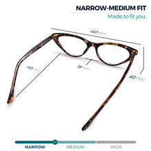 Tortoise colorful cat eye reading glasses for women – product photo 4 | R-806
