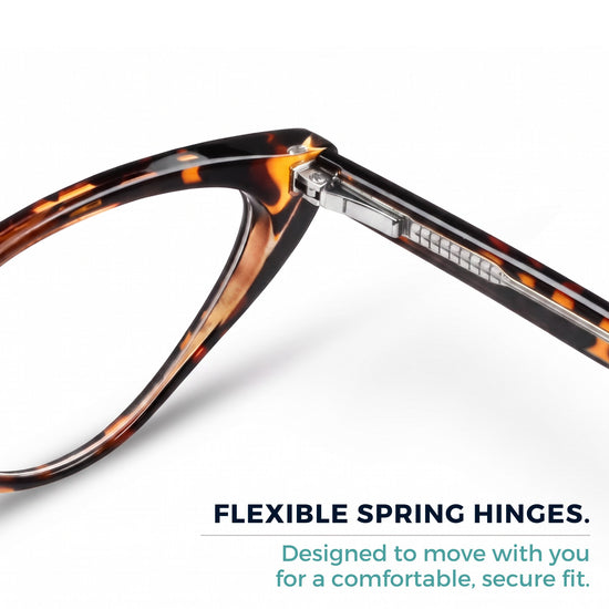 Tortoise colorful cat eye reading glasses for women – product photo 7 | R-806