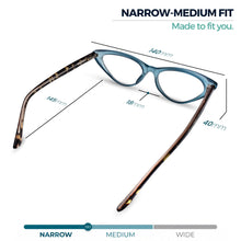 Turquoise colorful cat eye reading glasses for women – product photo 4 | R-806